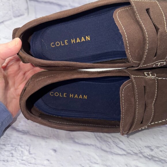 Cole Haan Mens Size 11 Grand.OS Brown Pinch Maine Classic Penny Loafers - Picture 9 of 11
